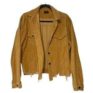 POL Corduroy Trucker Distressed Jacket Size Large